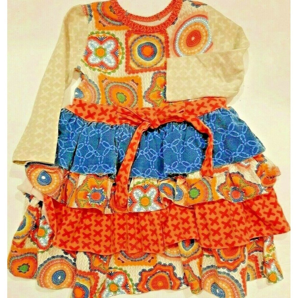 Sz 6? Kelly the Pug Crochet Collection Brook Knit Dress Cotton Yiwu Yawoo Ruffle